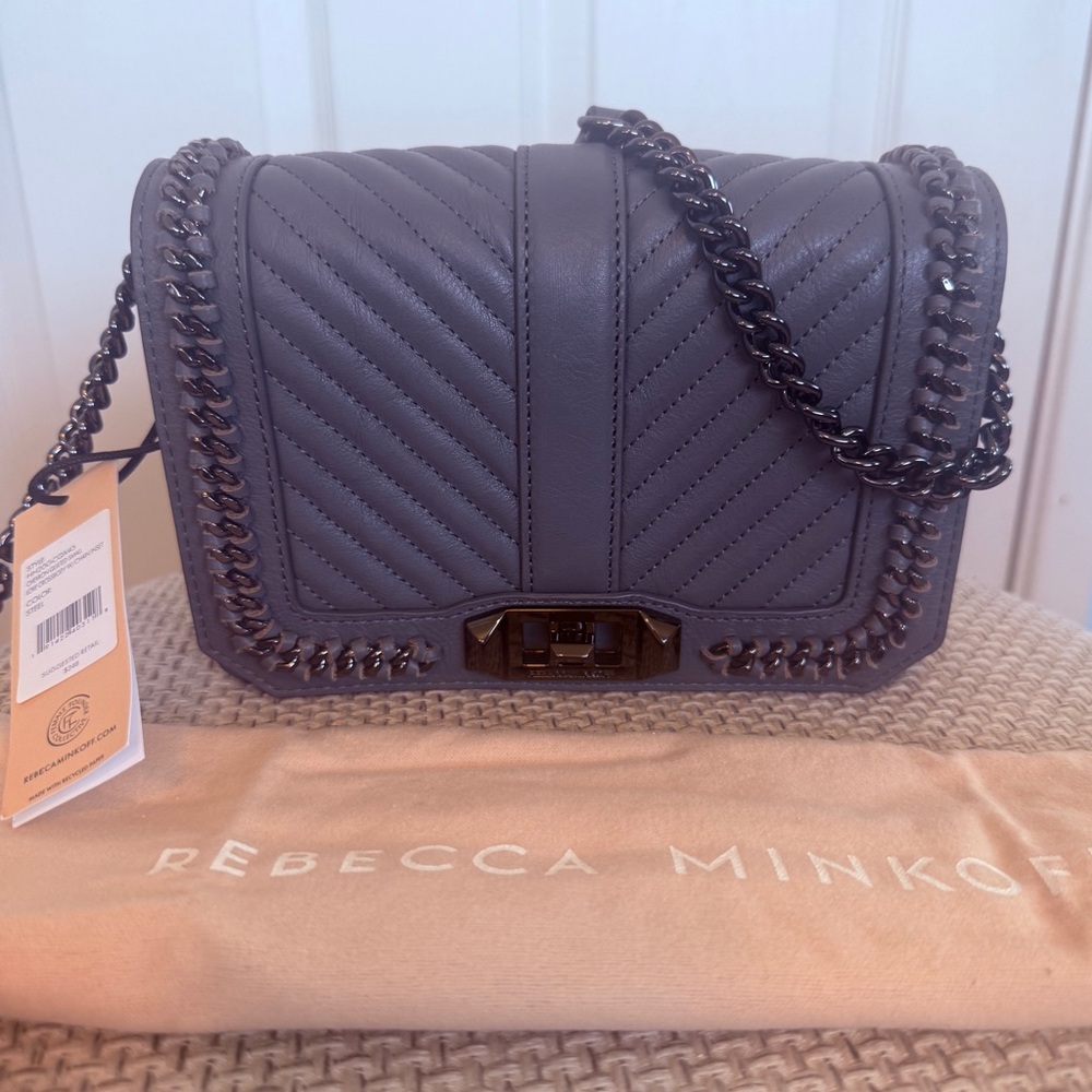 REBECCA MINKOFF CHEVRON LOVE CROSSBODY BAG MSRP $248